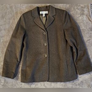 Valerie Stevens Womens Coat, Wool/cashmere Blend,  Size 8, Charcoal Gray